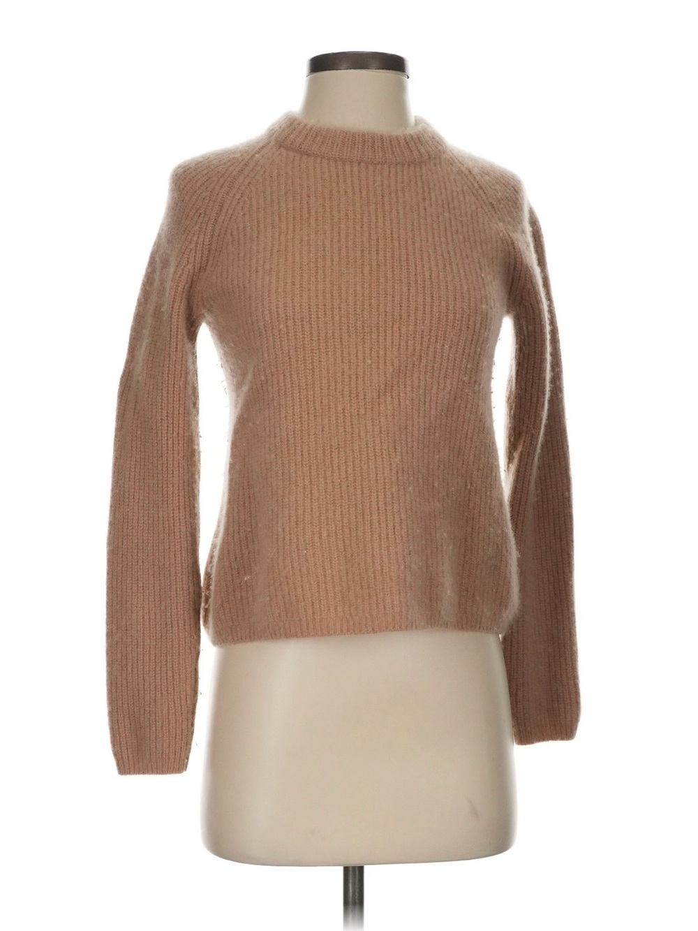 Quince 100% Cashmere Ribbed Crewneck Sweater